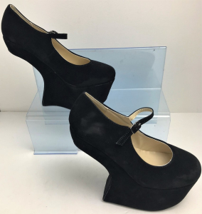 One Off Joblot of 7 KOI Couture Black Suede PU Platform Heel Size 4 HC26