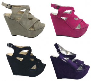 One Off Joblot of 10 KOI Couture Mixed Suede Wedge Heel Sizes 4-7 HW4