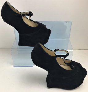 One Off Joblot of 7 KOI Couture Black Suede PU Platform Heel Sizes 4-5 HC27