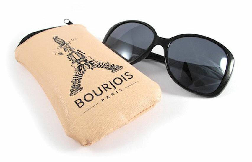 10 x Ladies Fabulous Designer Black Sunglasses Leather Zip Case Bourjois Paris - New