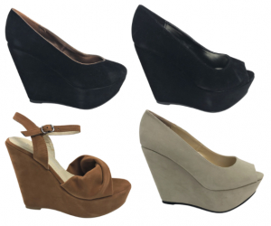 One Off Joblot of 9 KOI Couture Mixed Style Suede Wedge Heel Sizes 4-7