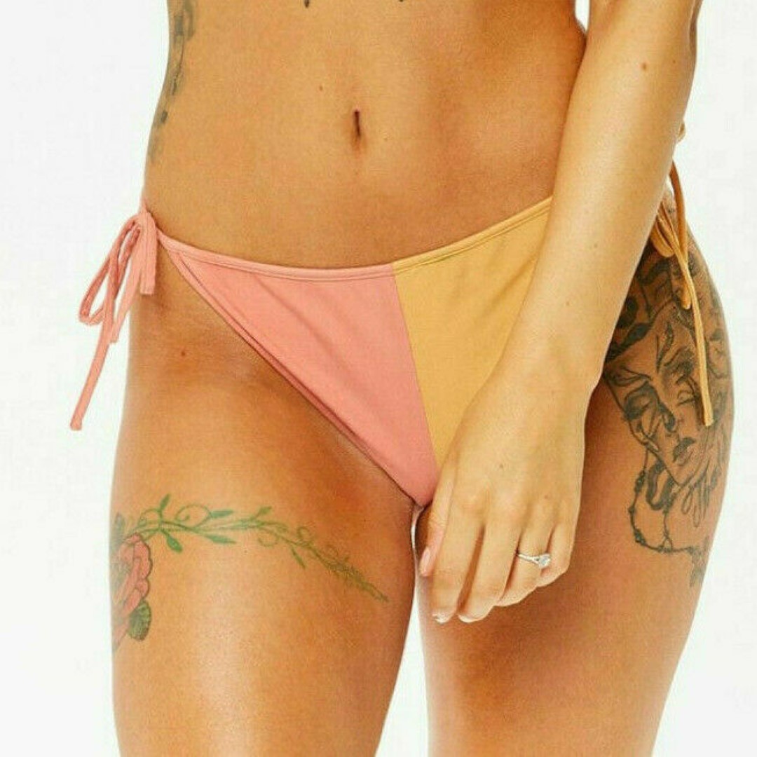 20 x Misspap Colour Block Orange & Coral Bikini Bottoms UK 10 New