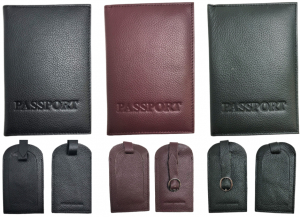 Wholesale Joblot of 50 Apollo Leathers Mixed Passport Holder & Luggage Tags Kit