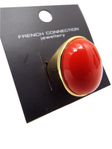 One Off Joblot of 33 French Connection Oval Red Cabochon Rings Dept. 412