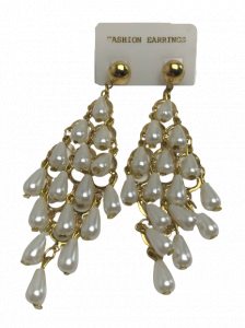 One Off Joblot of 53 Gold Coloured Pearl Drop Fashion Earrings