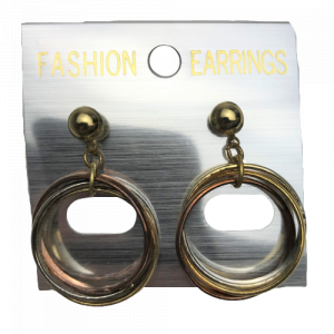 Wholesale Joblot of 30 Multicoloured Tri-Ring Fashion Earrings