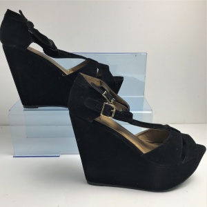 One Off Joblot of 14 Truffle Black Wedge Heel Sizes 3-8 HUB6