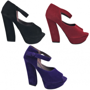 One Off Joblot of 15 Truffle Mixed Colour Soft Suede Heels Sizes 3-6 EDE5