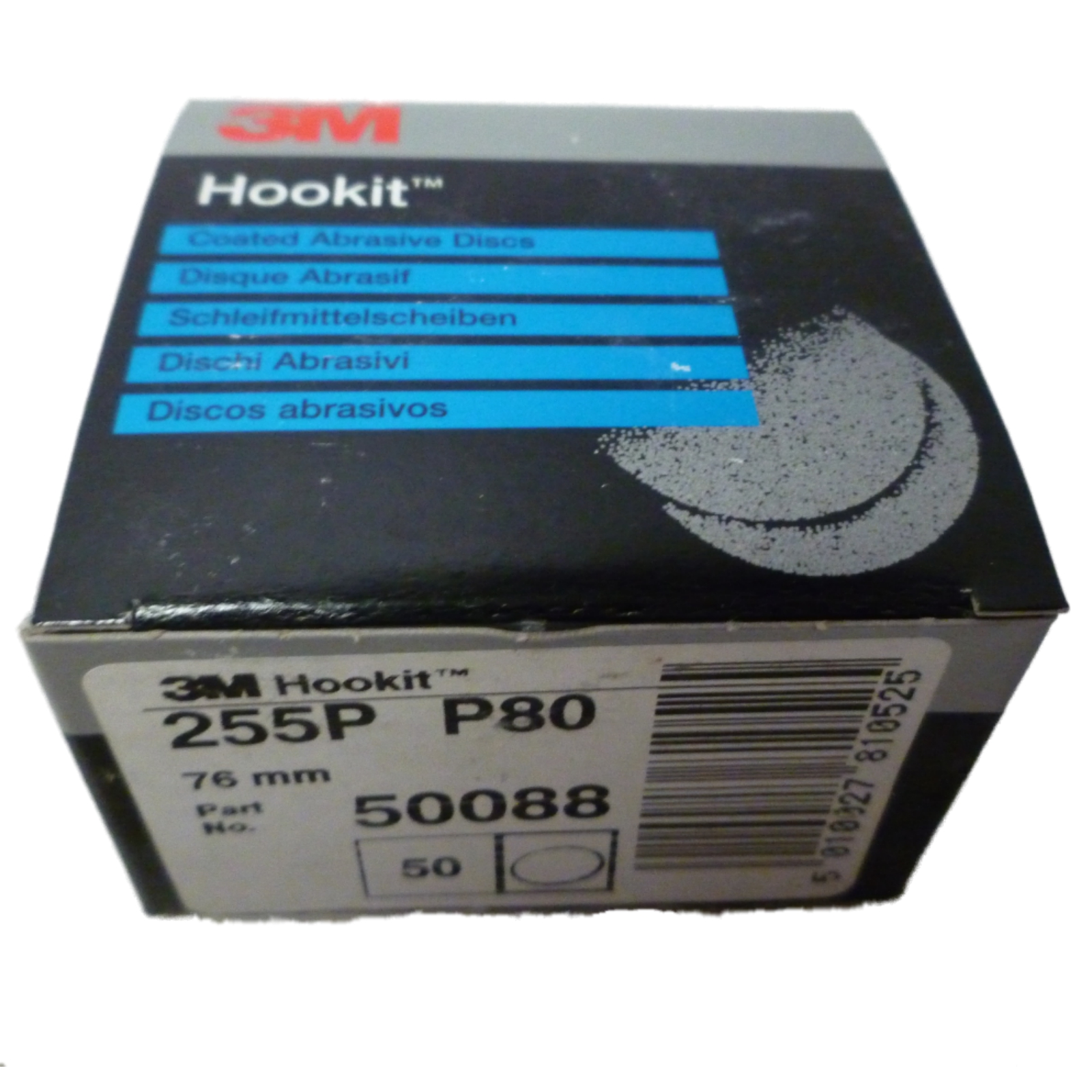 20 boxes of 50 Hookit Abrasive Discs Sanding P80 & P120 Plain 255P 76mm Painting Repair 3M Sandpaper 50088 / 50087