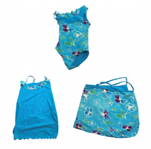 One Off Joblot of 8 Azaryah Girls Blue Mixed Luxury Childrens Swimwear