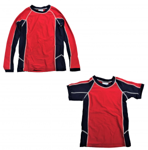 One Off Joblot of 7 WaveRat Mixed Red Boys Swimming Rash Vest Sizes 3-8