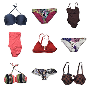 One Off Joblot of 48 Ladies De-Branded Mixed Swimming Bikinis, Bottoms & More!