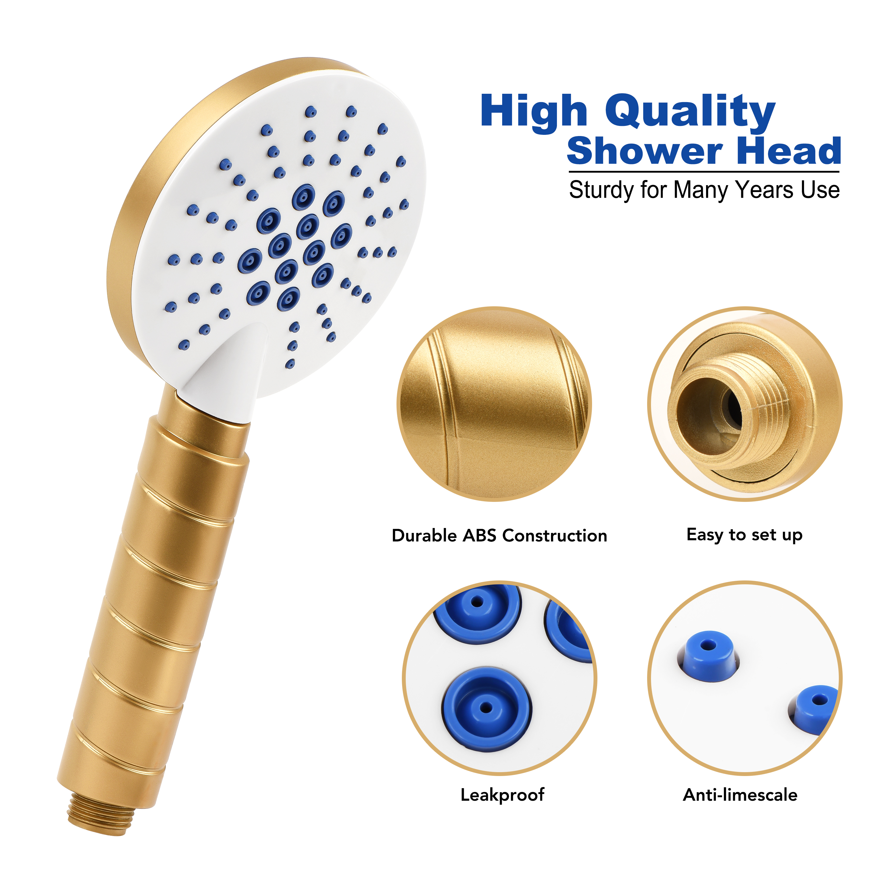  Rainfall Shower Head to Incrase Pressure , Universal Bathroom Use