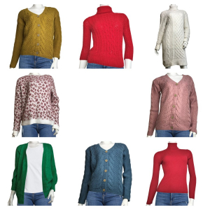One Off Joblot of 26 Girls De-Branded Mixed Jumpers & Cardigans Ages 2-16