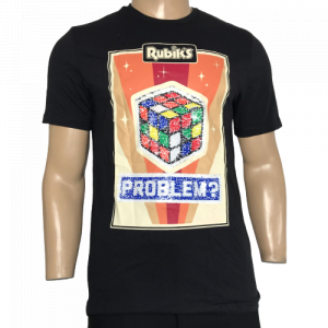 One Off Joblot of 8 Mens De-Branded Sequin Rubik's Cube T-Shirts Sizes S-3XL