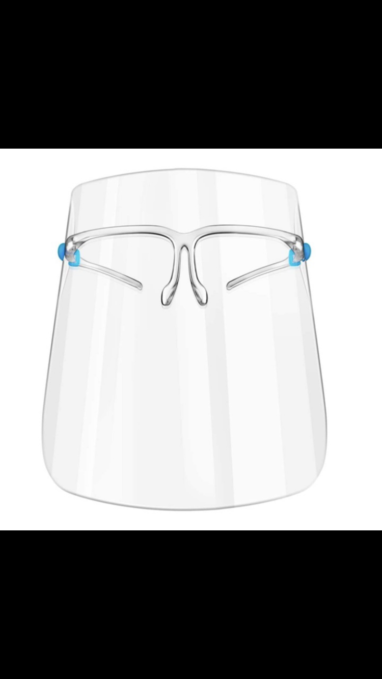 Joblot face visors with spectacles 