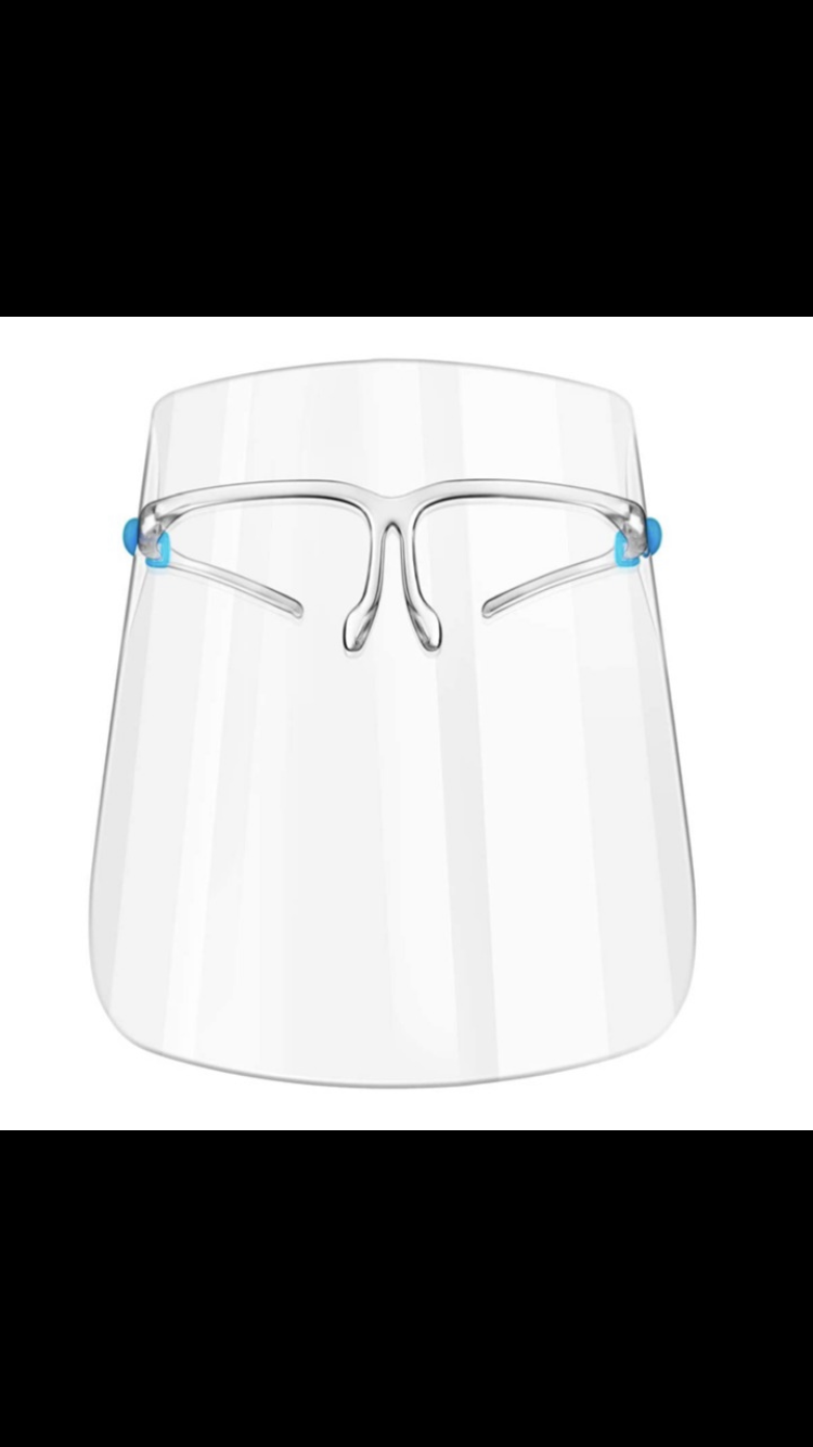 Joblot face visors with spectacles