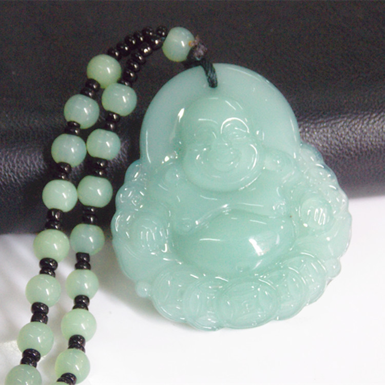 10pc Tanglin Jade Light Green Necklace-Buddha Unisex|GCJ205