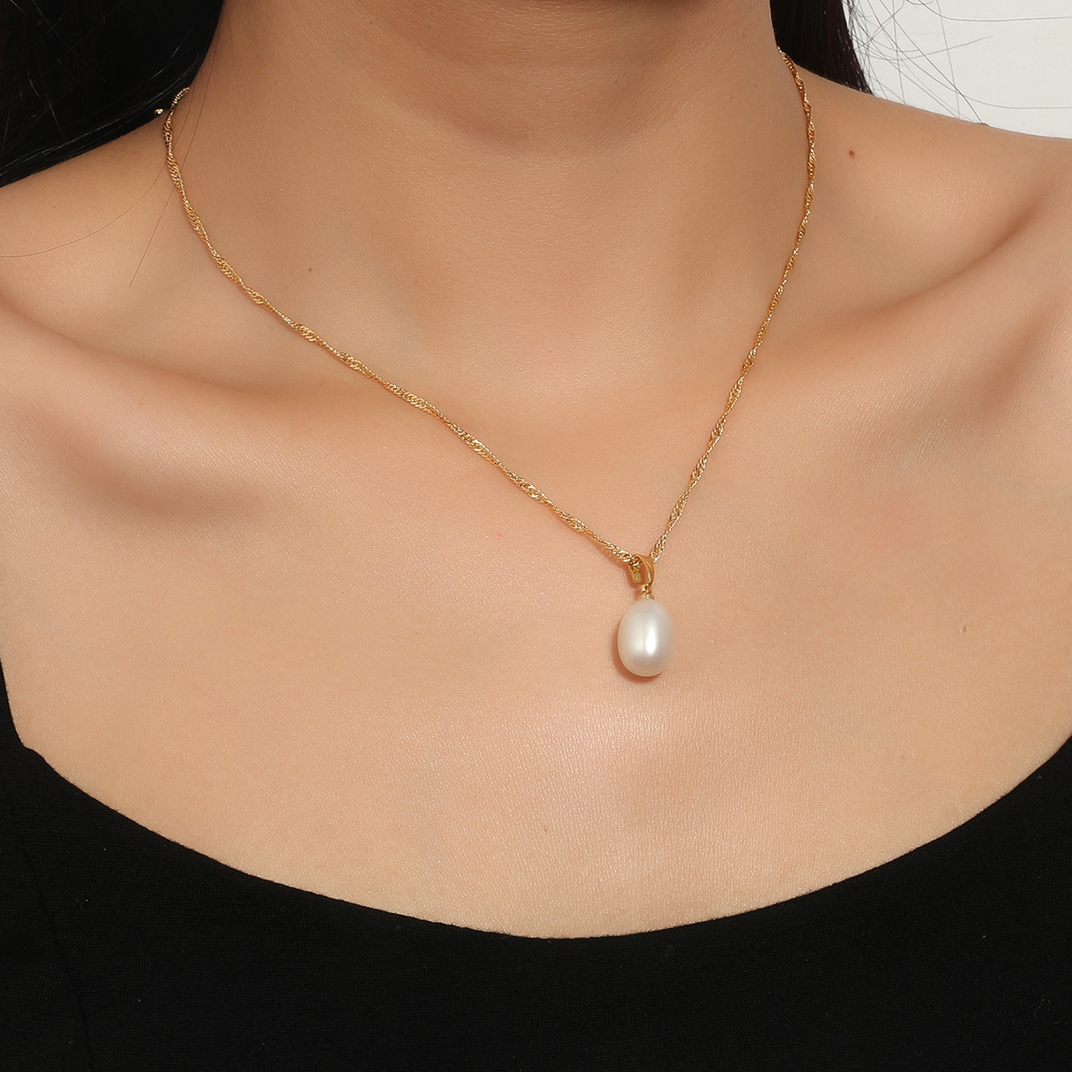 10pc Stunning Gold Pearl Pendant Necklace UK seller| GCJ222