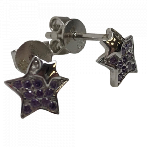 Wholesale Joblot of 6 MBLife 925 Sterling Silver Purple Star Stud Earrings