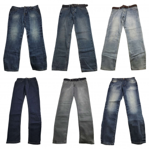 One Off Joblot of 19 Mens Mixed Style De-Branded Jeans - Super Skinny, Slim