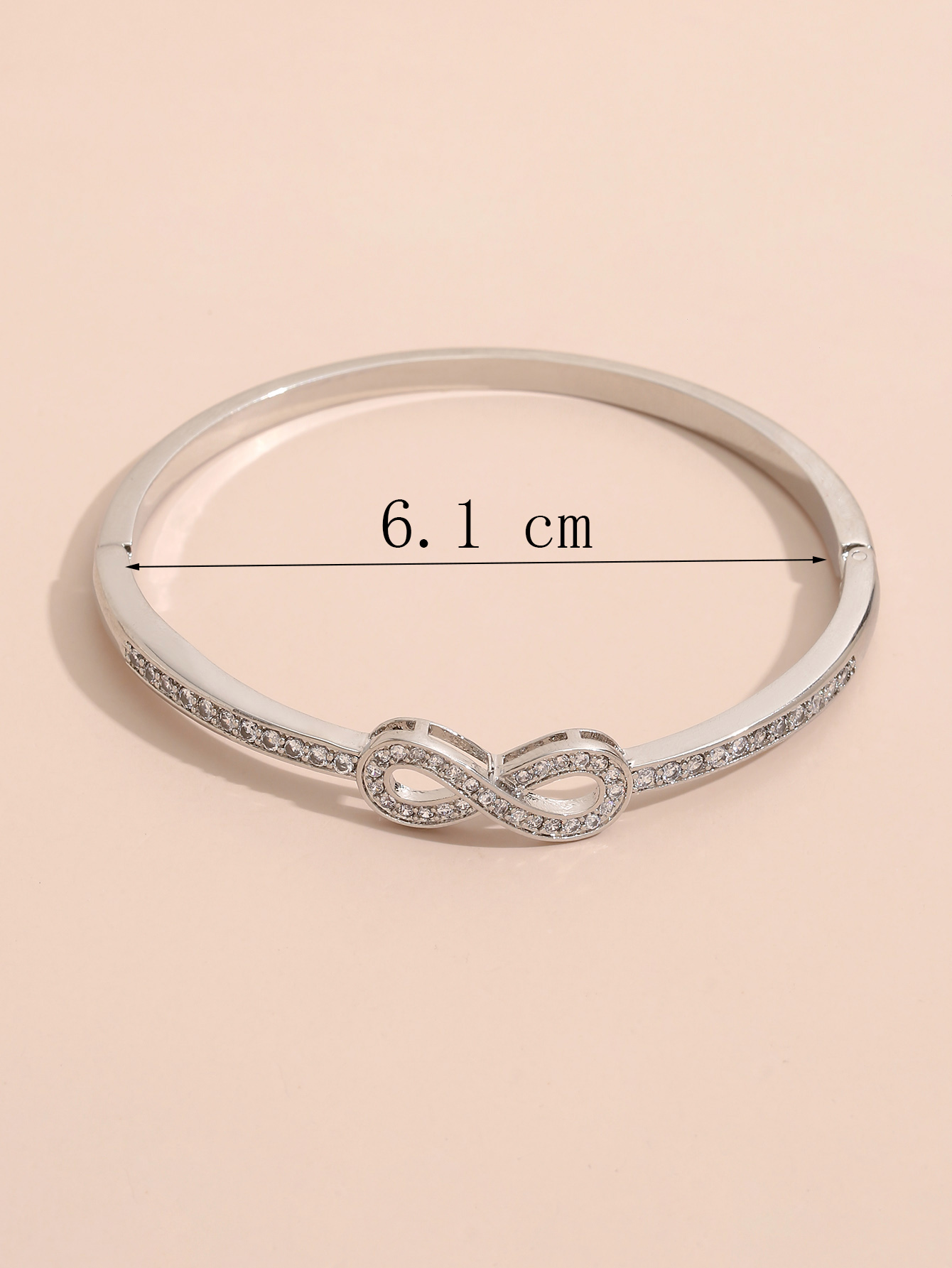 10pc Crystal Filled Infinity Bangle I GCJ240 - Silver/Rose Gold