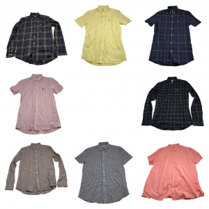 One Off Joblot of 13 Mens Mixed De-Branded Textured Shirts - Size XS-3XL