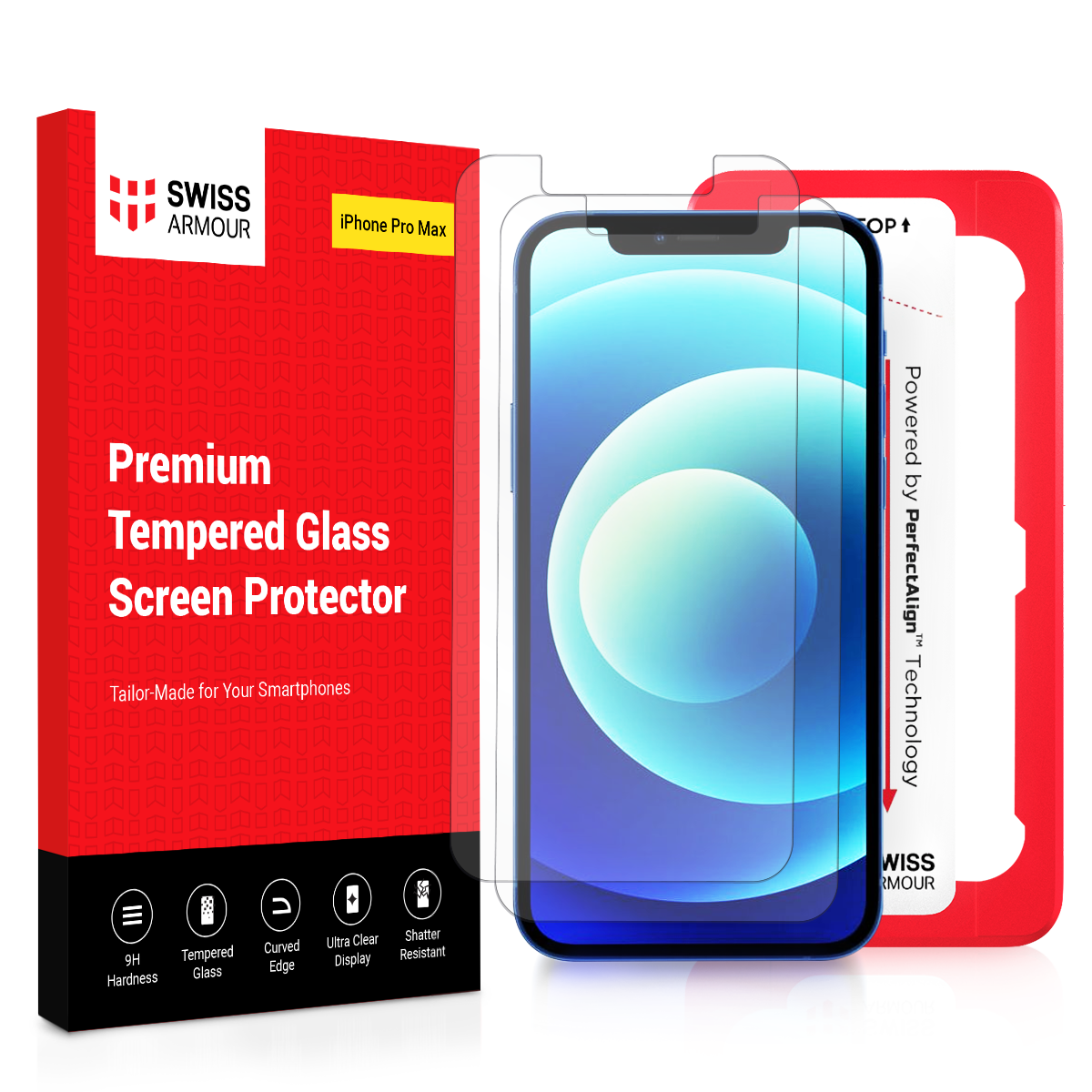 Swiss Armour iPhone 12 and Pro 6.1” 2 Pack Screen Protector