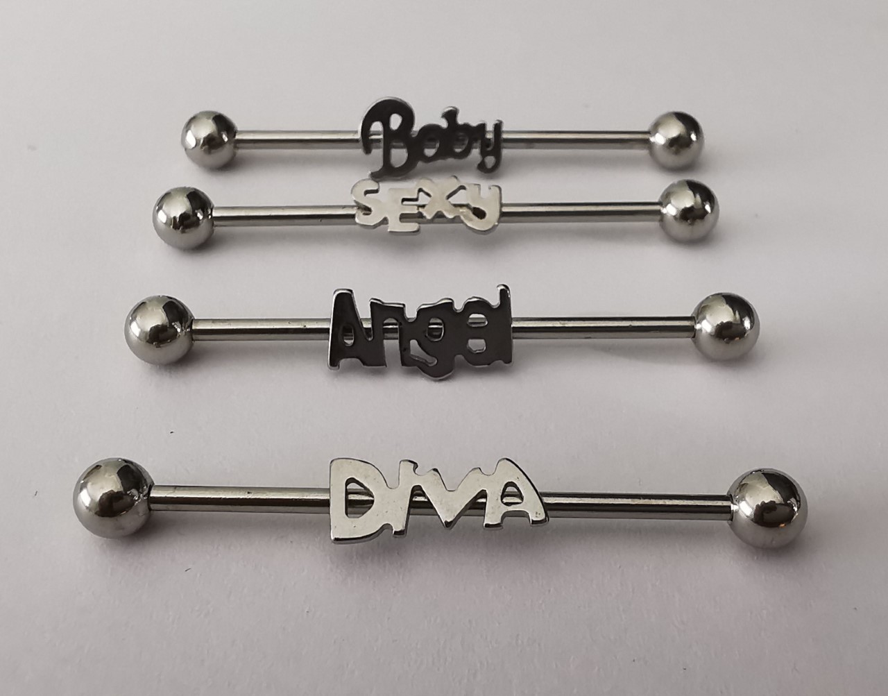 Wholesale Joblot Of 20 38mm Long Diva Sexy Angel Baby Industrial Barbell Bars Ear Piercings 