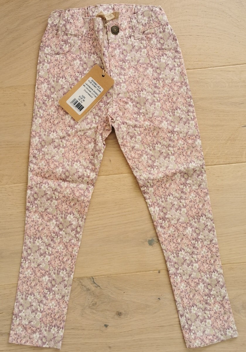 One Off Joblot Of 5 MeMini Girls Purple Floral Jeans Organic Cotton