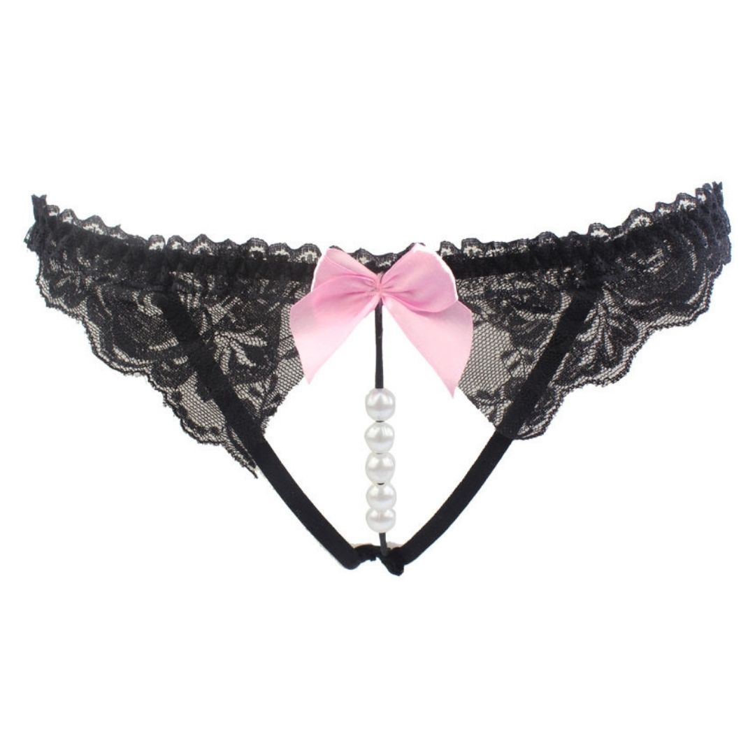 10pc_Cute Lace Crotchless Knickers with Beads_UK Seller_GCL117