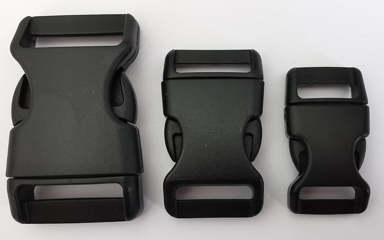 Wholesale Joblot Of 250 Black Plastic Side Release Buckles Curved