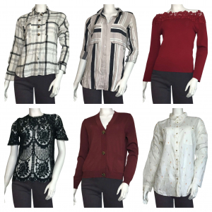 Wholesale Joblot of 30 Womens Mixed De-Branded Tops - Shirts, Cardigans, Etc.