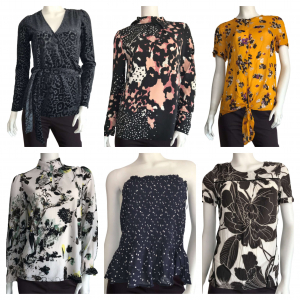 Wholesale Joblot of 13 Womens Mixed Style & Colour De-Branded Tops