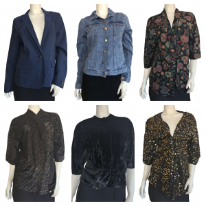 One Off Joblot of 21 Womens Mixed De-Branded Jackets, Blazers, Etc.