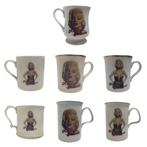 One Off Joblot of 10 Mixed Marilyn Monroe Vintage 1980's Gift Mugs