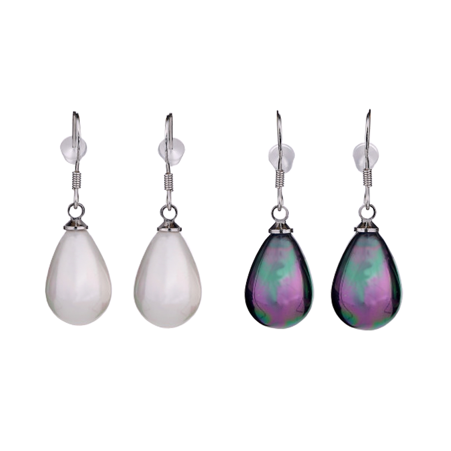 10pc_925 Sterling Silver Pearl Drop Earrings (Black or White)_UK Seller_GCJE073Variable