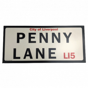 One Off Joblot of 300 City Of Liverpool Penny Lane L15 Cardboard Sign