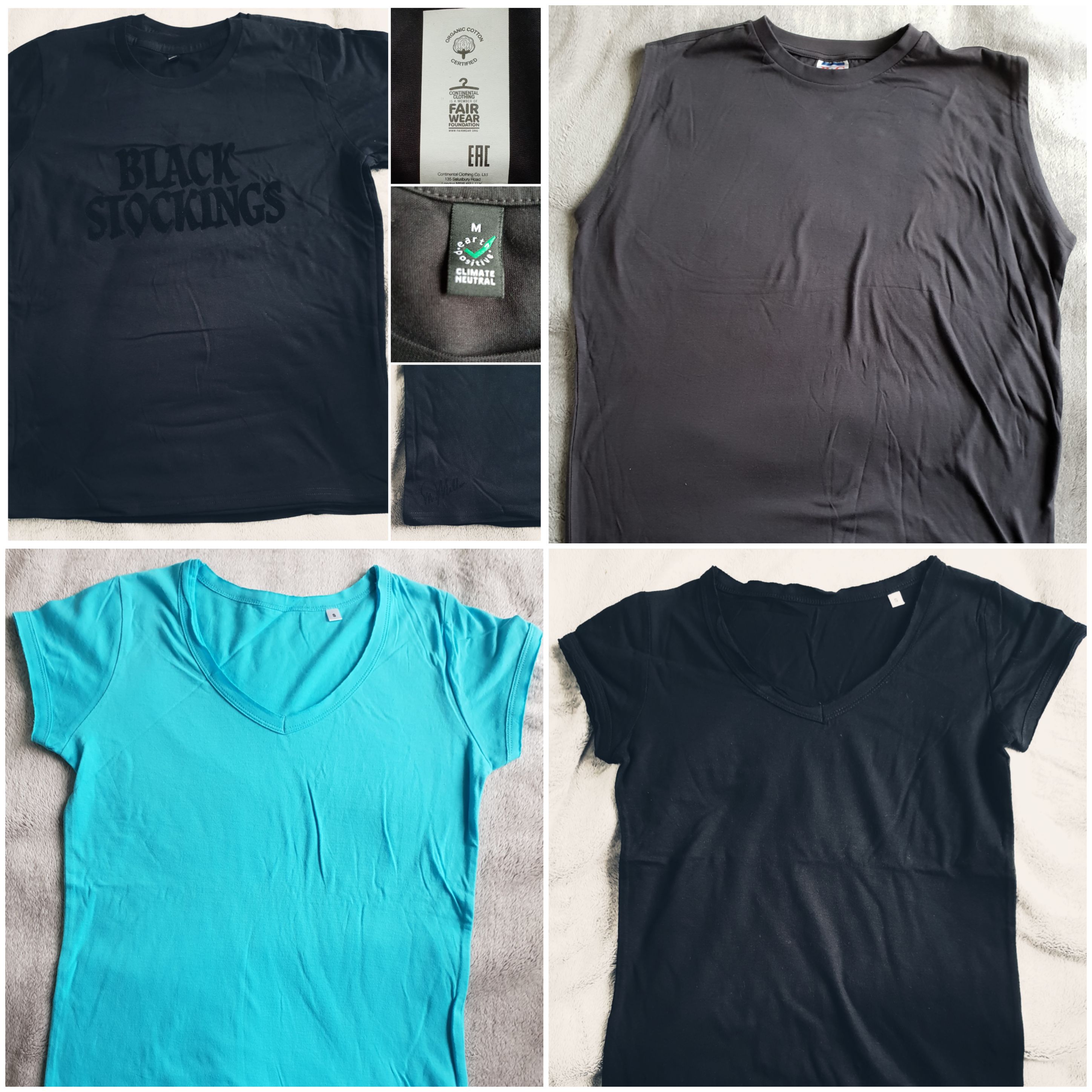 Mens T-Shirts Lot (1) of 46 Pieces 100% Cotton Branded XS S M L XL