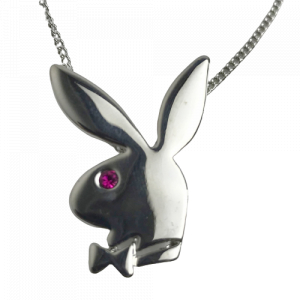 Wholesale Joblot of 12 Playboy Classic RHD Pink Stone Rabbit Necklaces