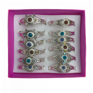 Wholesale Joblot of 204 Silver Stylish Fashion Eyeball Bangle Bracelets