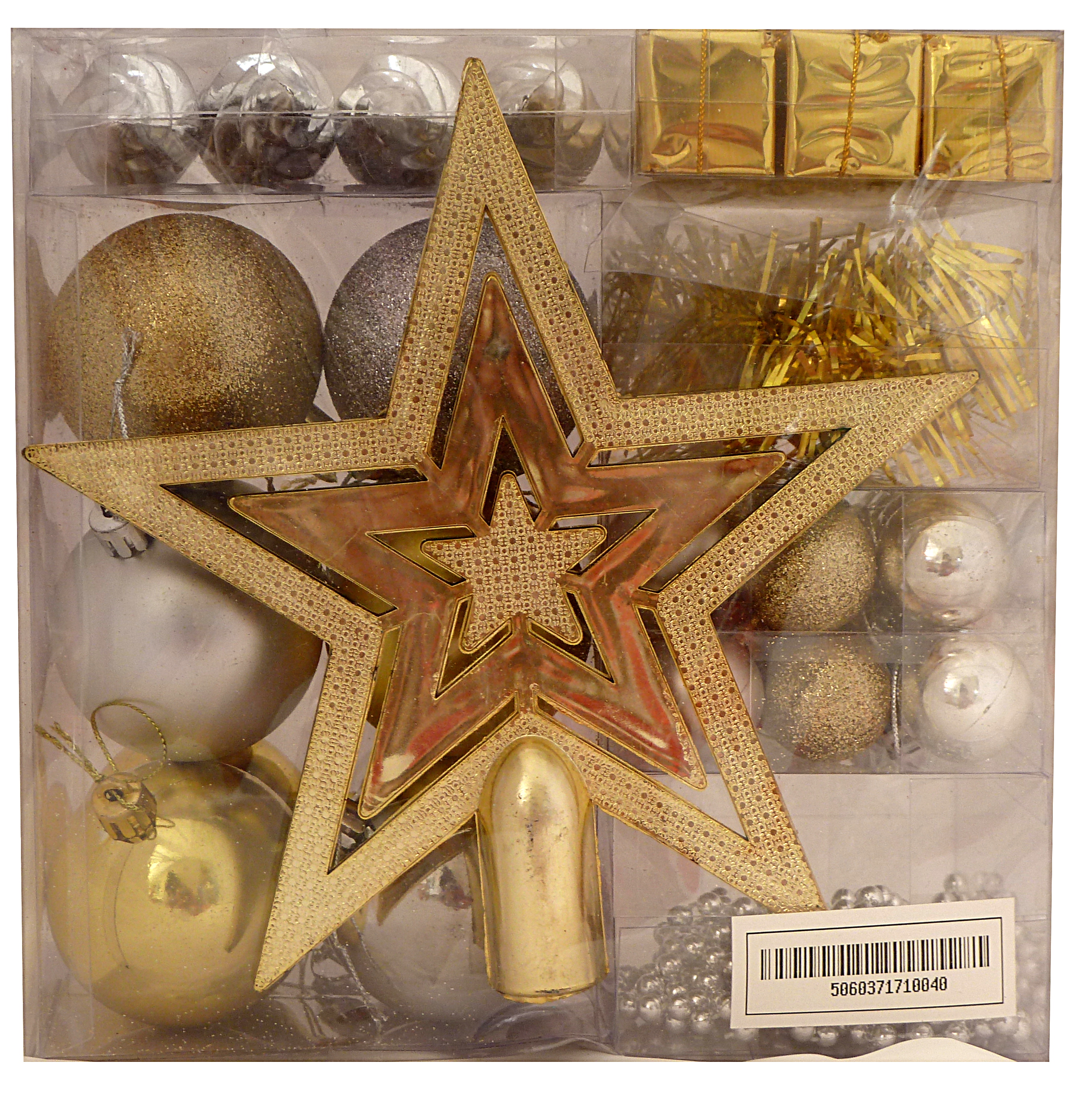 Gold and Silver Christmas Decoration Set