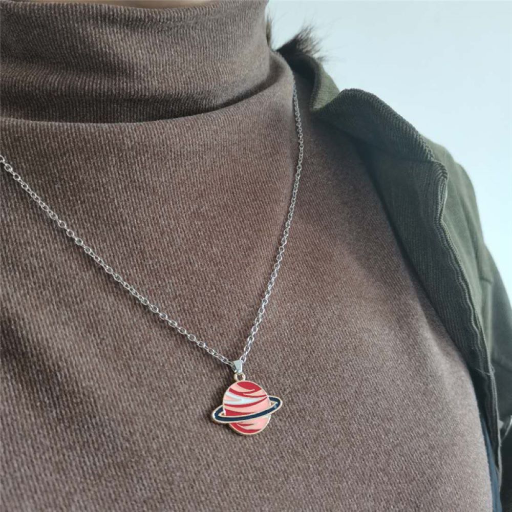 10pcs Silver Gold Tone Red Earth Globe Mars Pendant Necklace|GCJ301|UK SELLER