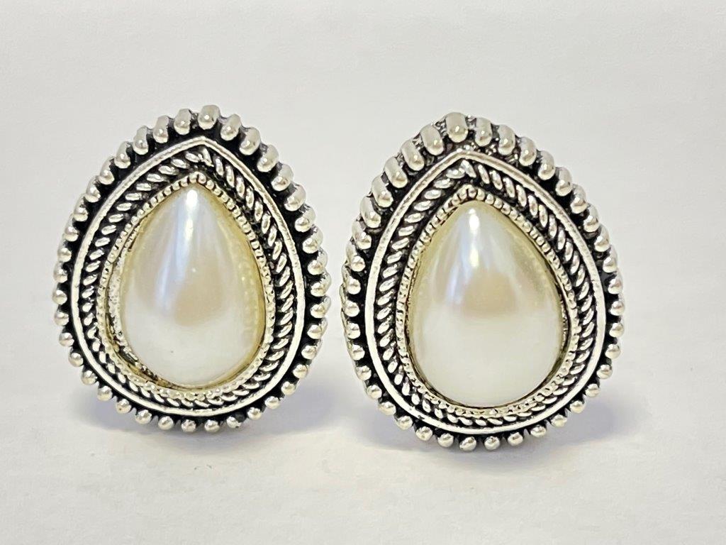 10pcs Pearl Teardrop Non Pierced Clip on Stud Earrings|GCJ315|UK SELLER