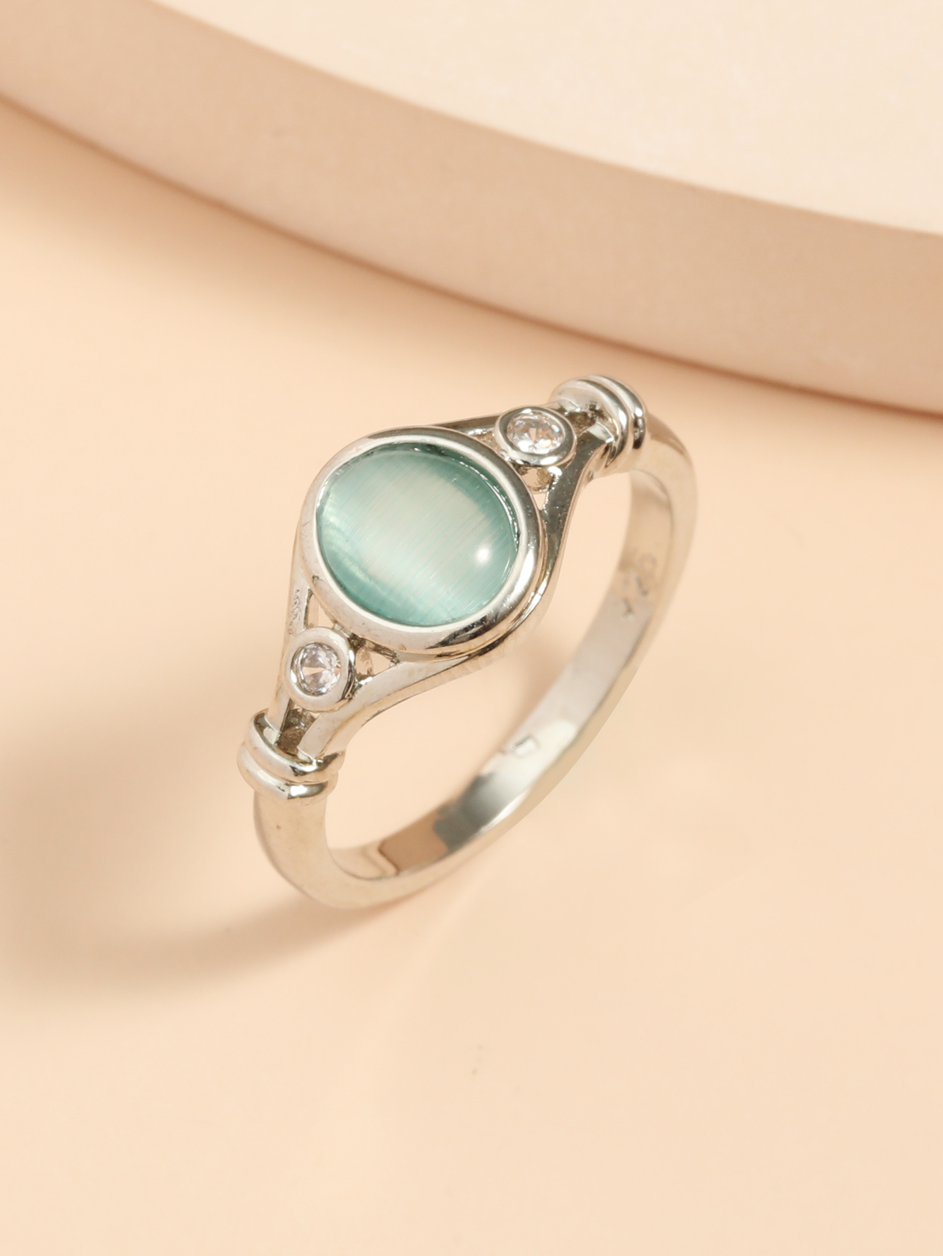 10pcs Oval Turquoise Natural Gemstone Ring 5 Sizes 2 each (Size: 6,7,8,9,10)|GCJ326|UK SELLER