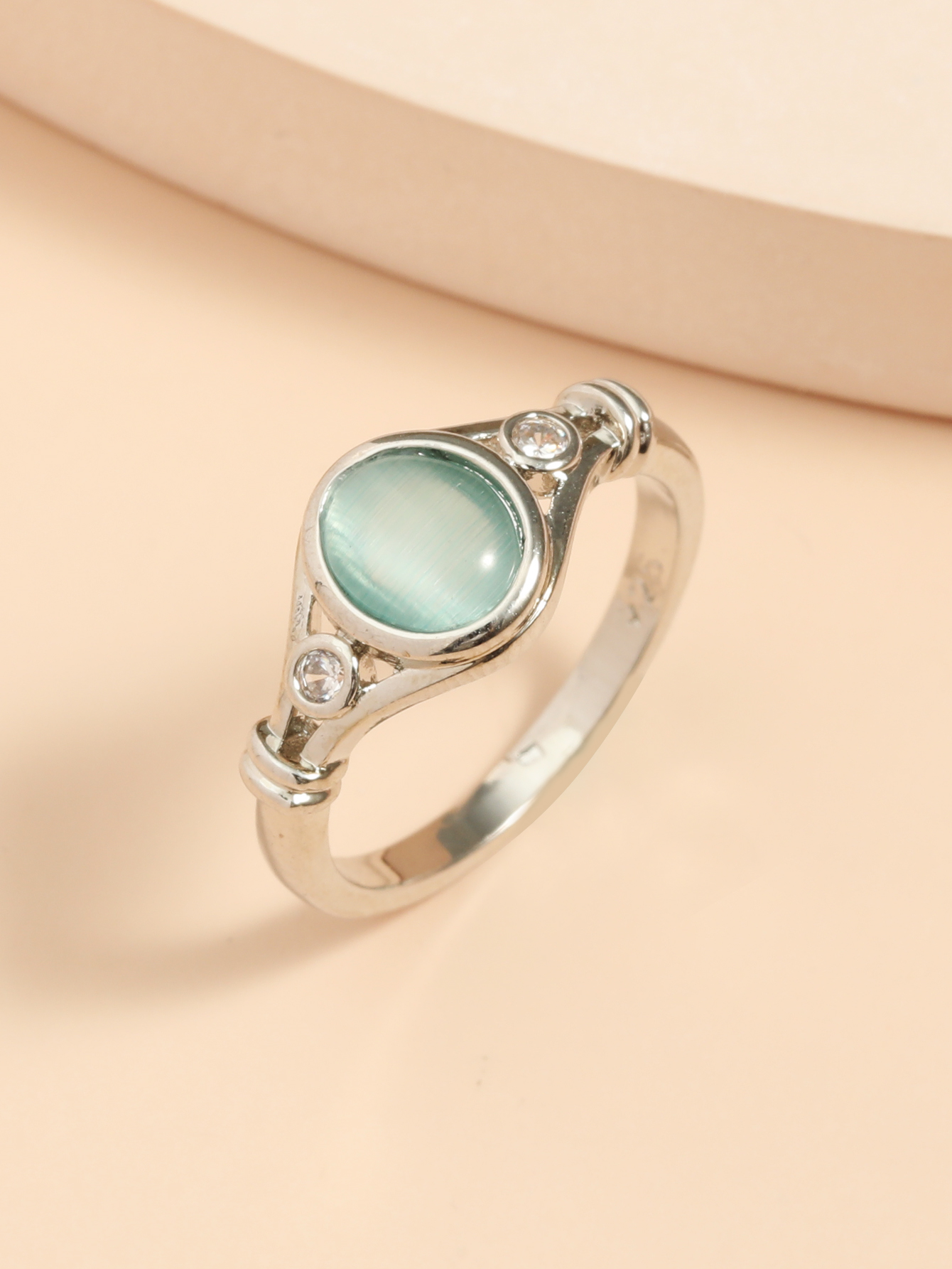 10pcs Oval Turquoise Natural Gemstone Ring 5 Sizes 2 each (Size: 6,7,8,9,10)|GCJ326|UK SELLER