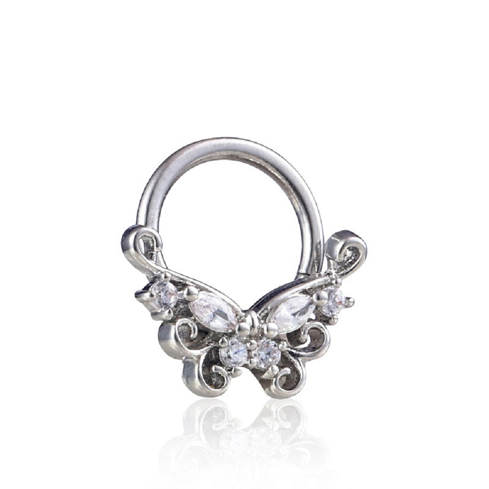 10pcs Butterfly Crystal Gemstone Nose Clip Body Jewellery|GCJ337|UK SELLER