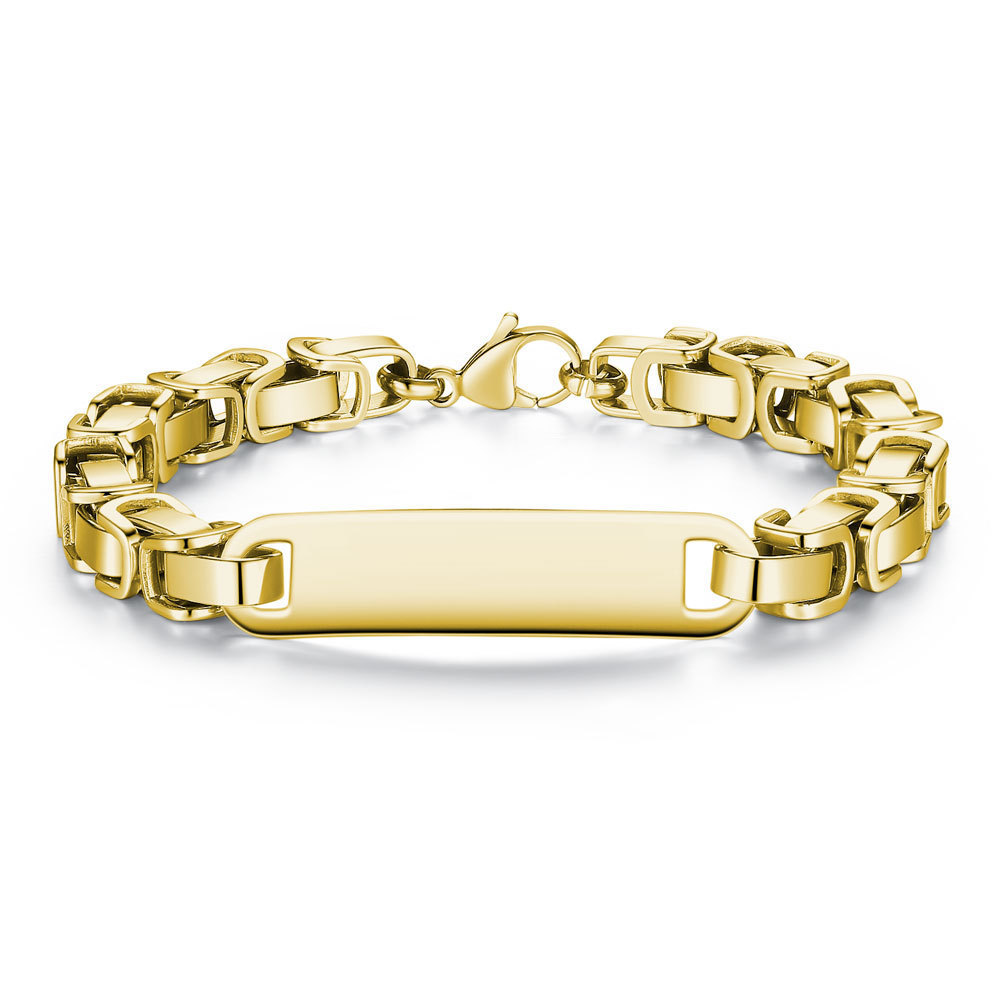 10pcs 316L Stainless Steel Gold Tone Men Bracelet|GCJ360|UK SELLER