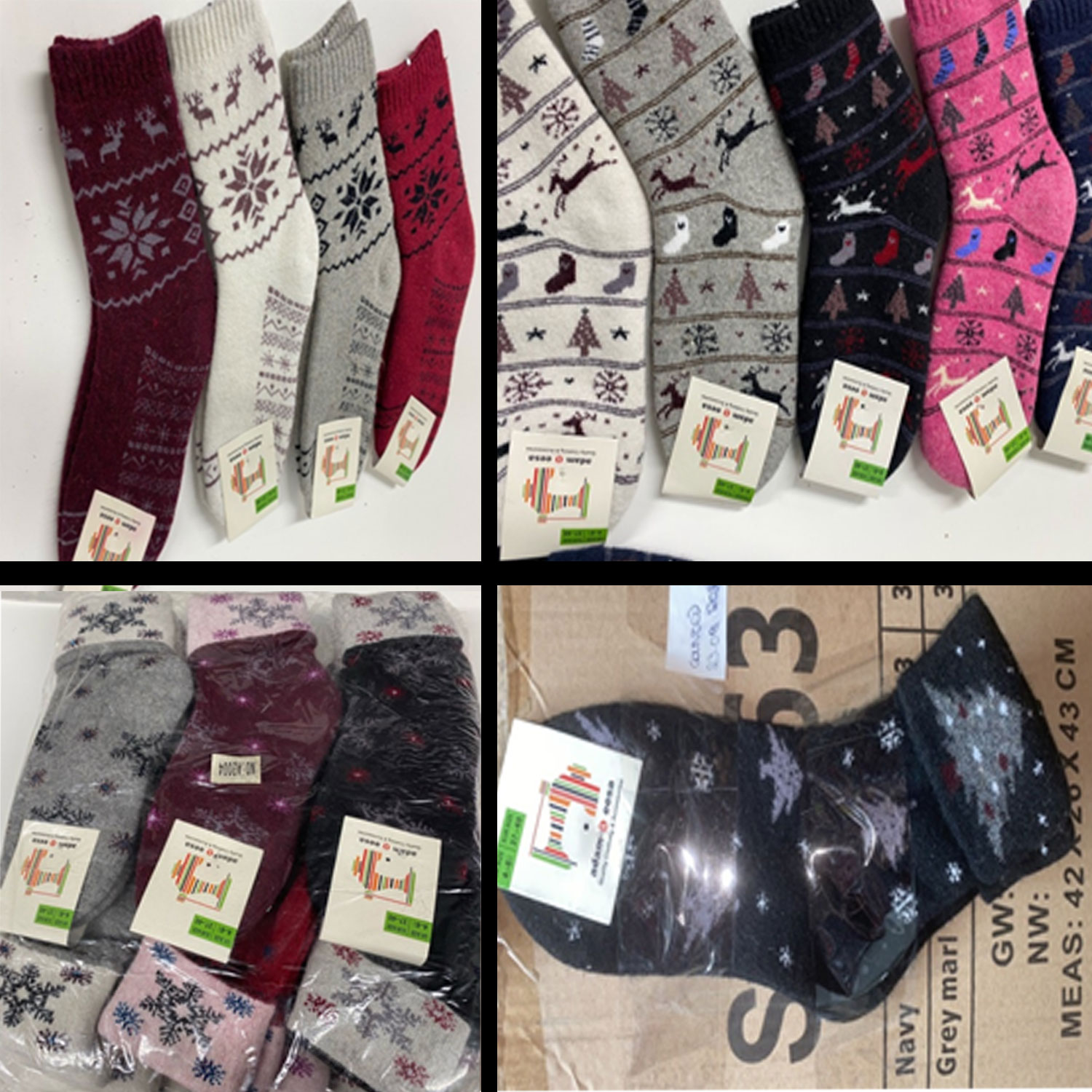 30 Dozens of New Womens Christmas Socks for Resale Joblot