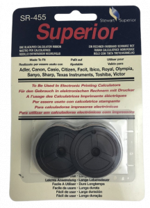 Pallet of 7200 Stewart Superior Calculator Ribbon SR-455 1.3cm Black/Red